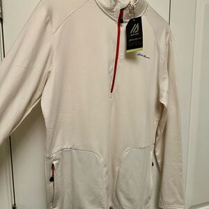 New with tag Eddie Bauer Off white Jacket 1/4 Zip